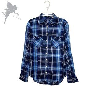 AEROPOSTALE Metallic flannel button down shirt